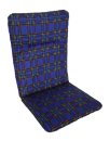 Podsedák na zahradní židli Basic - 110 x 50 - modrá kostka
