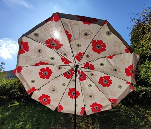 Slunečník - 200 cm - červené květy