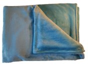 Deka flanel fleece - světle modrá - 120 x 150 cm