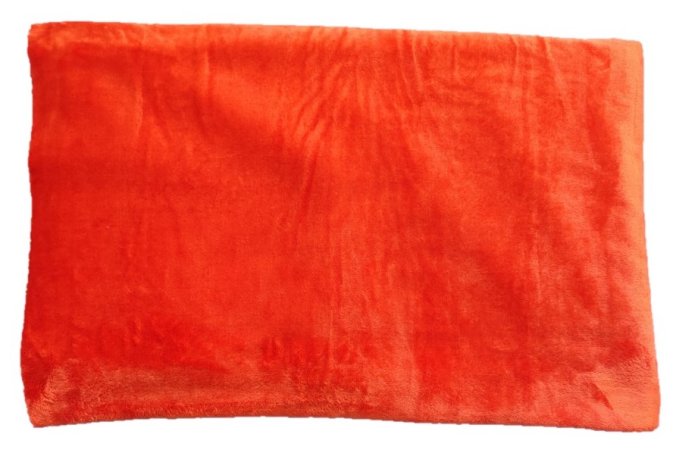Deka flanel fleece - tmavě oranžová - 120 x 150 cm