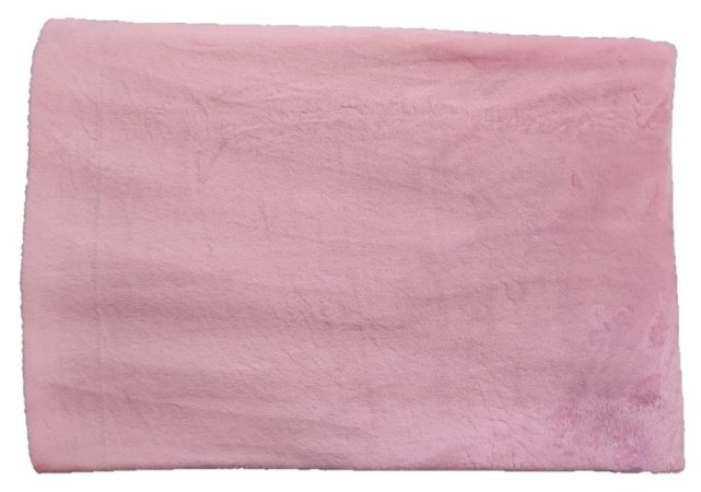 Deka flanel fleece - růžová - 70 x 100 cm