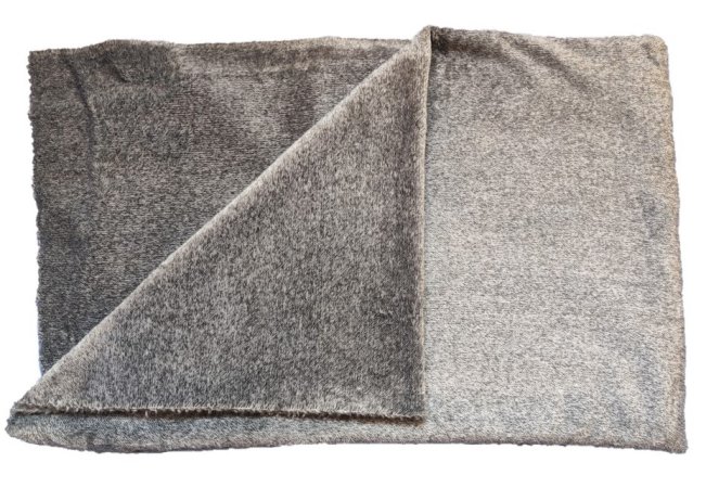 Deka flanel fleece - šedý melír - 120 x 150 cm
