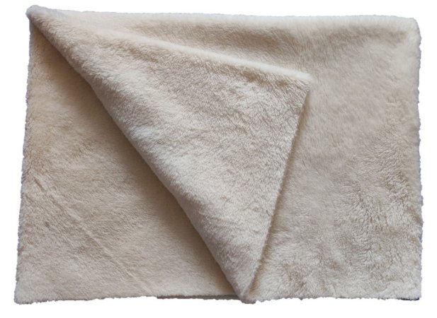 Deka flanel fleece - krémová - 70 x 100 cm