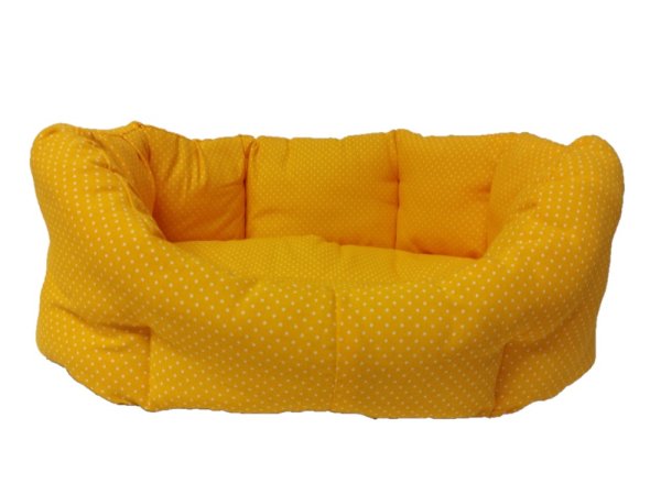 Pelech pro domácí mazlíčky - žlutý puntík - 45 x 30 cm