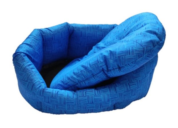 Pelech pro domácí mazlíčky - modrý s čárkami  45 x 30 cm