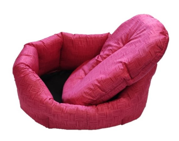 Pelech pro domácí mazlíčky - růžový s čárkami  45 x 30 cm
