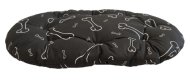 Polštář pro domácí mazlíčky - černá kost - 80 x 50 cm 