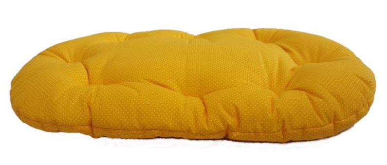 Polštář pro domácí mazlíčky - žlutý puntík - 80 x 50 cm 