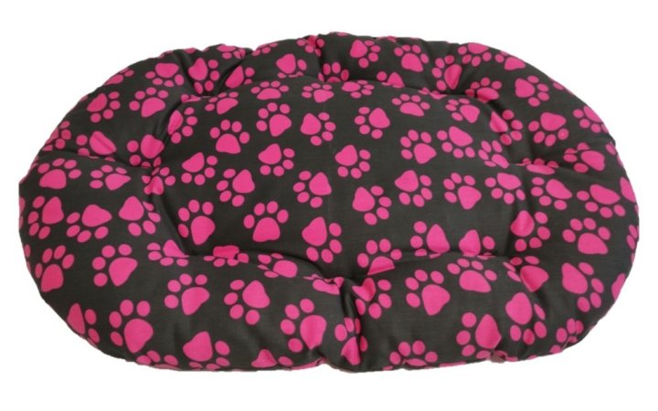 Polštář pro domácí mazlíčky - růžové tlapky  - 80 x 50 cm 