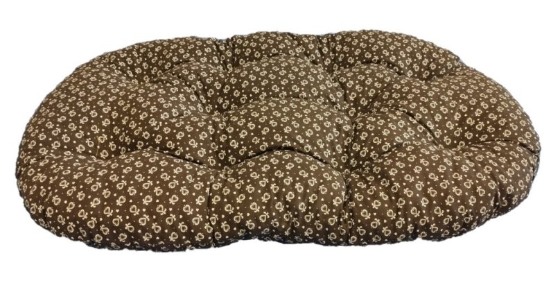 Polštář pro domácí mazlíčky - hnědá srdíčka  - 100 x 55 cm 