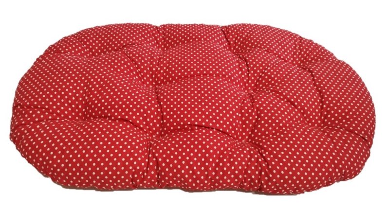 Polštář pro domácí mazlíčky - červený puntík - 100 x 55 cm 