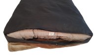 Matrace s přikrývkou a povlakem pro domácí mazlíčky - hnědá s černou  - 90x60 cm