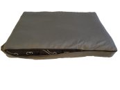 Matrace s přikrývkou a povlakem pro domácí mazlíčky - hnědá s šedou  - 90x60 cm
