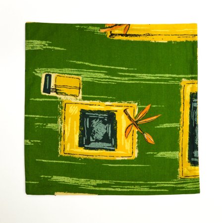 Povlak na polštářek zelený ornament - 40 x 40 cm