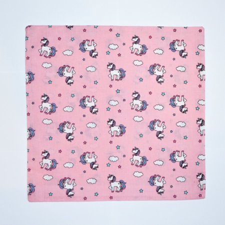 Povlak na polštářek jednorožec na růžové - 40 x 40 cm
