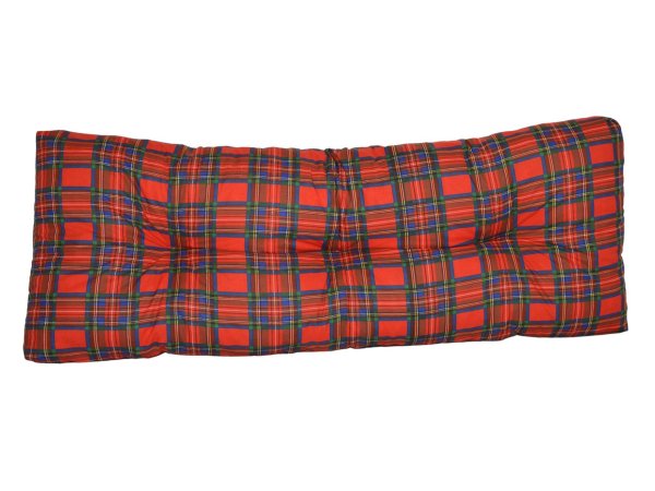 LKV Lomnice Polstr na paletový nábytek - 120 x 40 cm - červená kostka