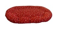 Polštář pro domácí mazlíčky - červený s vločkami - 120x65 cm