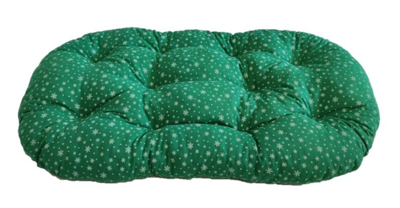 Polštář pro domácí mazlíčky - zelené vločky - 100 x 55 cm