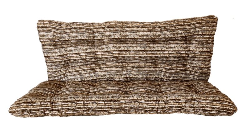 Polstr a opěrka na zahradní houpačku - 140 cm - dřevo