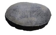 Kulatý sedák s potahem - 70cm  - šedý melír