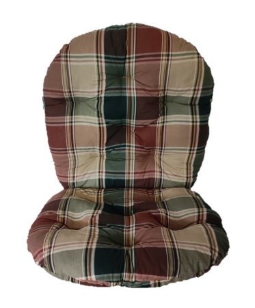 Podsedák na zahradní židli univerzální, půlkulatý  - 110 x 55cm - hnědozelená kostka