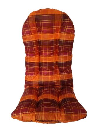 Sedák na křeslo 120 x 50 cm, typ Havai  - oranžovočervená kostka