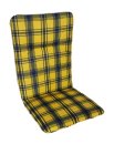Podsedák na zahradní židli Basic - 110 x 50 - žlutá kostka