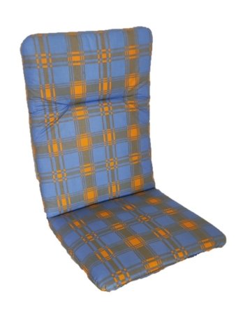 Podsedák na zahradní židli Basic - 100 x 50 - modrožlutá kostka