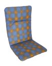 Podsedák na zahradní židli Basic - 110 x 50 - modrožlutá kostka