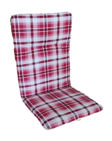 Podsedák na zahradní židli Basic - 100 x 50 - červenobílá kostka 