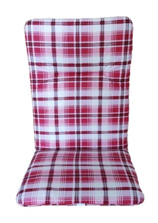 Podsedák na zahradní židli Basic - 110 x 50 - červenobílá kostka 