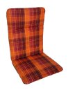 Podsedák na zahradní židli Basic - 100 x 50 - oranžovočervená kostka
