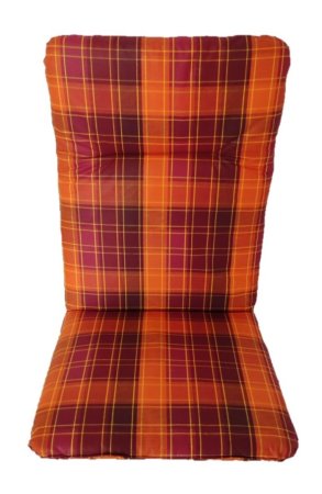 Podsedák na zahradní židli Basic - 110 x 50 - oranžovočervená kostka